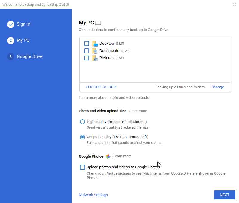 google drive installation location