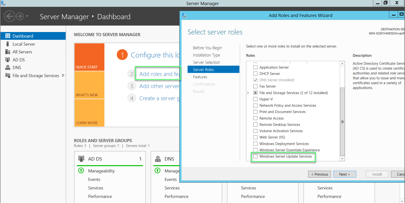 Windows Server: How to configure WSUS function on Windows Server 2012 ...