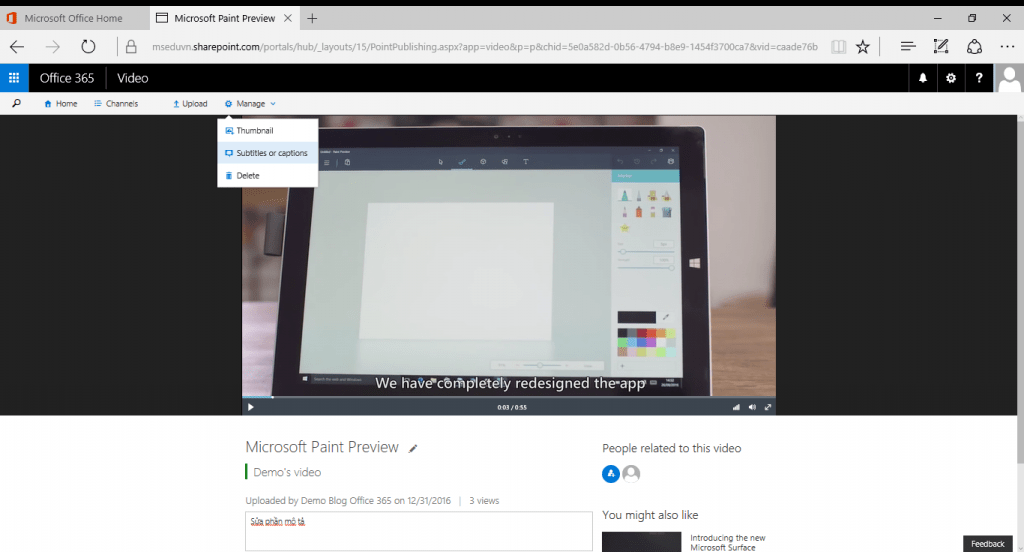 office 365 video editor