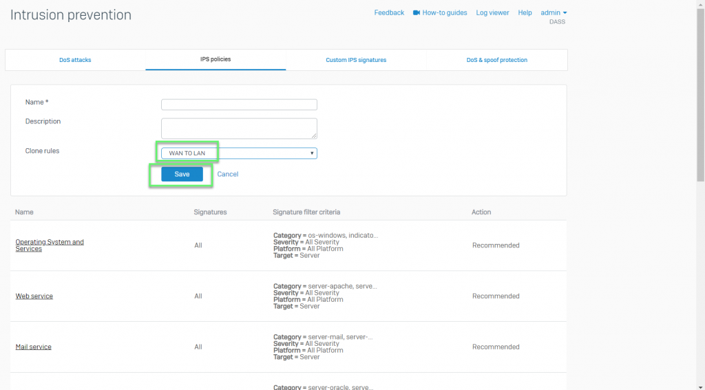 Sophos XG: How to configure anti-brute force features of IPS on Sophos ...